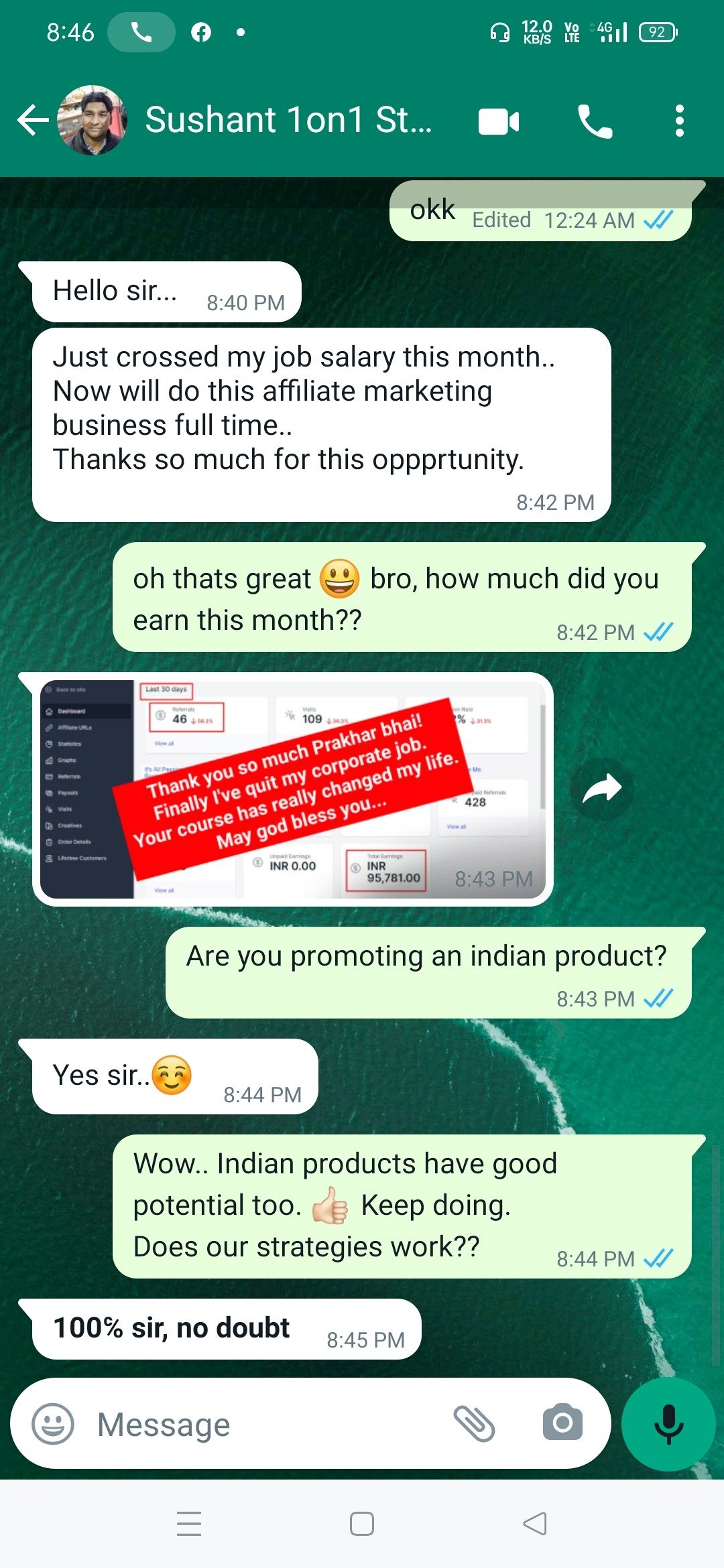 Shushant Made Rs.95,781 Within 24-Hours Of Joining
